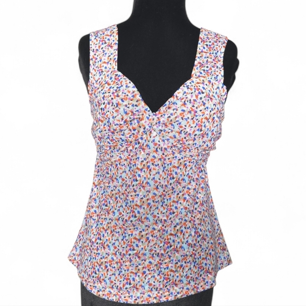 CAbi Bustier Tank Confetti Spring Size M NWT